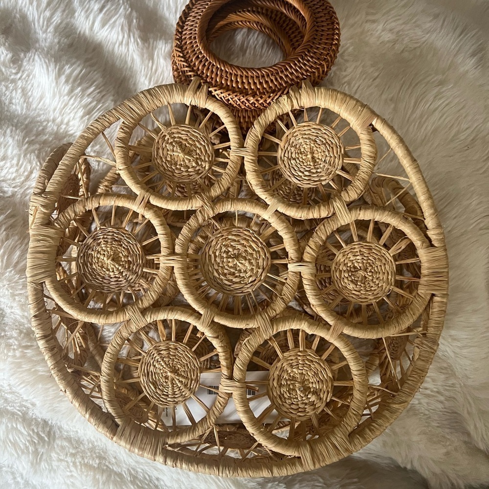 Cult Gaia Stella Small Raffia Tote Bag